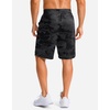 G Gradual Men’s Athletic Shorts with Pockets 9″/ 11″ Long Basketball Shorts(Gray Camo)