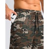 G Gradual Men’s Athletic Shorts with Pockets 9″/ 11″ Long Basketball Shorts(Green Camo)