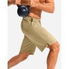 G Gradual Men’s Athletic Shorts with Pockets 9″/ 11″ Long Basketball Shorts(Khaki)