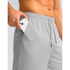G Gradual Men’s Athletic Shorts with Pockets 9″/ 11″ Long Basketball Shorts(Light Gray)