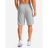 G Gradual Men’s Athletic Shorts with Pockets 9″/ 11″ Long Basketball Shorts(Light Gray)