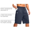 G Gradual Men’s Athletic Shorts with Pockets 9″/ 11″ Long Basketball Shorts(Navy)