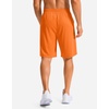 G Gradual Men’s Athletic Shorts with Pockets 9″/ 11″ Long Basketball Shorts(Orange)