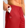 G Gradual Men’s Athletic Shorts with Pockets 9″/ 11″ Long Basketball Shorts(Red)