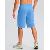 G Gradual Men’s Athletic Shorts with Pockets 9″/ 11″ Long Basketball Shorts(Sky Blue)