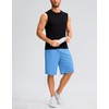 G Gradual Men’s Athletic Shorts with Pockets 9″/ 11″ Long Basketball Shorts(Sky Blue)