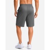 G Gradual Men’s Athletic Shorts with Pockets 9″/ 11″ Long Basketball Shorts(Steel)