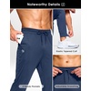 G Gradual Men’s Joggers Athletic Workout Pants with Pockets(Heathered Academy Blue)