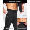 G Gradual Men’s Joggers Athletic Workout Pants with Pockets(Heathered Black)