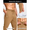 G Gradual Men’s Joggers Athletic Workout Pants with Pockets(Khaki Sand)