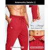 G Gradual Men’s Joggers Athletic Workout Pants with Pockets(Power Red)