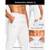 G Gradual Men’s Joggers Athletic Workout Pants with Pockets(White)