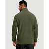 G Gradual Mens Quarter Zip Pullover Fleece with Zipper Pockets(Army Green)