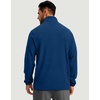 G Gradual Mens Quarter Zip Pullover Fleece with Zipper Pockets(Blue)
