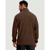 G Gradual Mens Quarter Zip Pullover Fleece with Zipper Pockets(Brown)