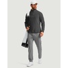 G Gradual Mens Quarter Zip Pullover Fleece with Zipper Pockets(Dark Grey)
