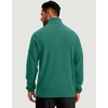 G Gradual Mens Quarter Zip Pullover Fleece with Zipper Pockets(Forest Green)
