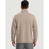 G Gradual Mens Quarter Zip Pullover Fleece with Zipper Pockets(Heather Khaki)