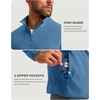 G Gradual Mens Quarter Zip Pullover Fleece with Zipper Pockets(Heather Sky Blue)