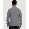 G Gradual Mens Quarter Zip Pullover Fleece with Zipper Pockets(Light Grey)