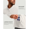 G Gradual Mens Quarter Zip Pullover Fleece with Zipper Pockets(Off-white)