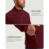 G Gradual Mens Quarter Zip Pullover Fleece with Zipper Pockets(Wine)