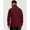 G Gradual Mens Quarter Zip Pullover Fleece with Zipper Pockets(Wine)