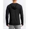 G Gradual Mens UPF50+ Sun Hoodie Jacket Zip Up Hooded Hiking Fishing Shirts(Black)