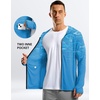 G Gradual Mens UPF50+ Sun Hoodie Jacket Zip Up Hooded Hiking Fishing Shirts(Blue Fish)