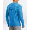 G Gradual Mens UPF50+ Sun Hoodie Jacket Zip Up Hooded Hiking Fishing Shirts(Blue Fish)