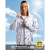 G Gradual Mens UPF50+ Sun Hoodie Jacket Zip Up Hooded Hiking Fishing Shirts(Blue Splashed)