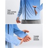 G Gradual Mens UPF50+ Sun Hoodie Jacket Zip Up Hooded Hiking Fishing Shirts(Blue/White Gradient)