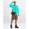 G Gradual Mens UPF50+ Sun Hoodie Jacket Zip Up Hooded Hiking Fishing Shirts(Bright Green)