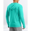 G Gradual Mens UPF50+ Sun Hoodie Jacket Zip Up Hooded Hiking Fishing Shirts(Bright Green)