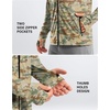 G Gradual Mens UPF50+ Sun Hoodie Jacket Zip Up Hooded Hiking Fishing Shirts(Brown Camo)