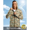 G Gradual Mens UPF50+ Sun Hoodie Jacket Zip Up Hooded Hiking Fishing Shirts(Brown Camo)