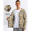 G Gradual Mens UPF50+ Sun Hoodie Jacket Zip Up Hooded Hiking Fishing Shirts(Brown Camo)
