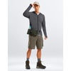G Gradual Mens UPF50+ Sun Hoodie Jacket Zip Up Hooded Hiking Fishing Shirts(Dark Grey)