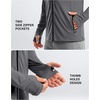 G Gradual Mens UPF50+ Sun Hoodie Jacket Zip Up Hooded Hiking Fishing Shirts(Dark Grey)