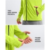 G Gradual Mens UPF50+ Sun Hoodie Jacket Zip Up Hooded Hiking Fishing Shirts(Fluorescent Green)