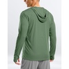 G Gradual Mens UPF50+ Sun Hoodie Jacket Zip Up Hooded Hiking Fishing Shirts(Green)