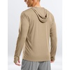 G Gradual Mens UPF50+ Sun Hoodie Jacket Zip Up Hooded Hiking Fishing Shirts(Khaki)