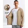 G Gradual Mens UPF50+ Sun Hoodie Jacket Zip Up Hooded Hiking Fishing Shirts(Khaki)