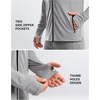G Gradual Mens UPF50+ Sun Hoodie Jacket Zip Up Hooded Hiking Fishing Shirts(Light Grey)