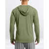 G Gradual Mens UPF50+ Sun Hoodie Jacket Zip Up Hooded Hiking Fishing Shirts(Olive)