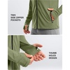 G Gradual Mens UPF50+ Sun Hoodie Jacket Zip Up Hooded Hiking Fishing Shirts(Olive)