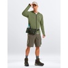G Gradual Mens UPF50+ Sun Hoodie Jacket Zip Up Hooded Hiking Fishing Shirts(Olive)