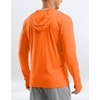 G Gradual Mens UPF50+ Sun Hoodie Jacket Zip Up Hooded Hiking Fishing Shirts(Orange)