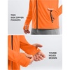 G Gradual Mens UPF50+ Sun Hoodie Jacket Zip Up Hooded Hiking Fishing Shirts(Orange)