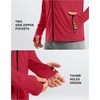 G Gradual Mens UPF50+ Sun Hoodie Jacket Zip Up Hooded Hiking Fishing Shirts(Red)